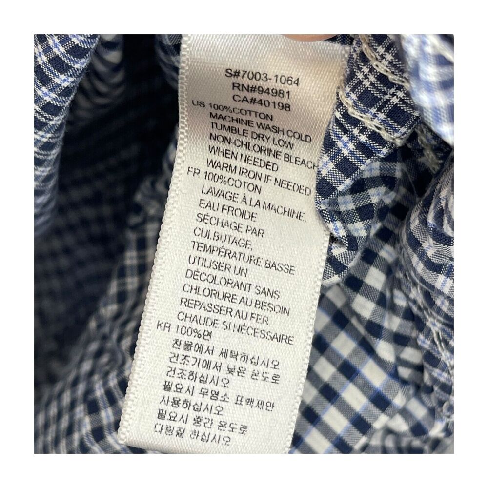 Twenty One Men Western Shirt Men Medium Black White Plaid Long Sleeve Pearl Snap - Picture 7 of 7